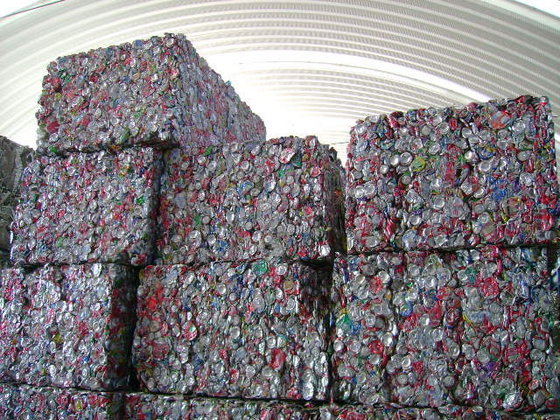 Aluminum UBC scrap bales — used beverage cans ready for export from Rotterdam by Nautica Metal Scrap B.V.