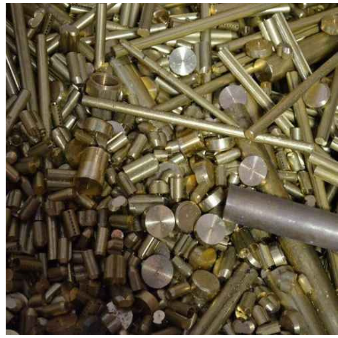 Brass bar ends machined solid scrap - free-cutting brass 360/380 alloy for foundries