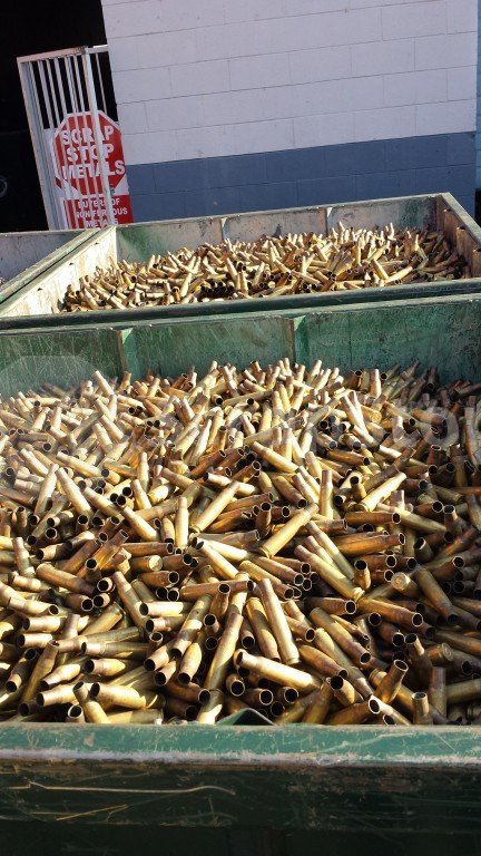 Military brass shell cases bulk scrap - ISRI Lake grade ammunition brass for brass mills