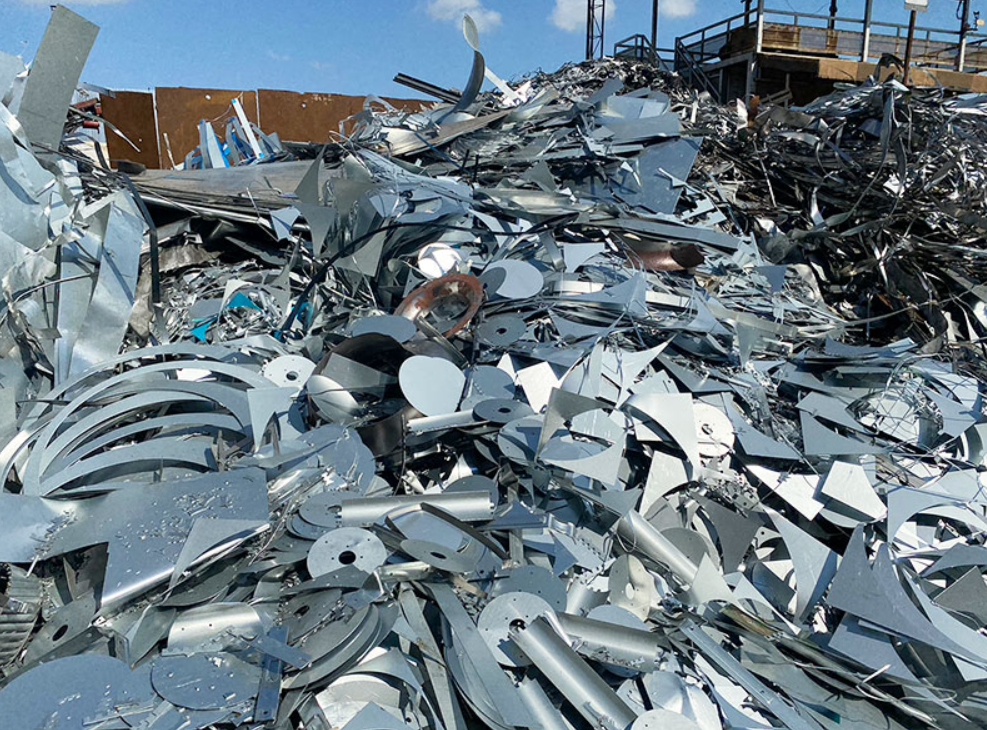 Prime busheling steel scrap pile - clean stamping and fabrication clippings ISRI 200 grade