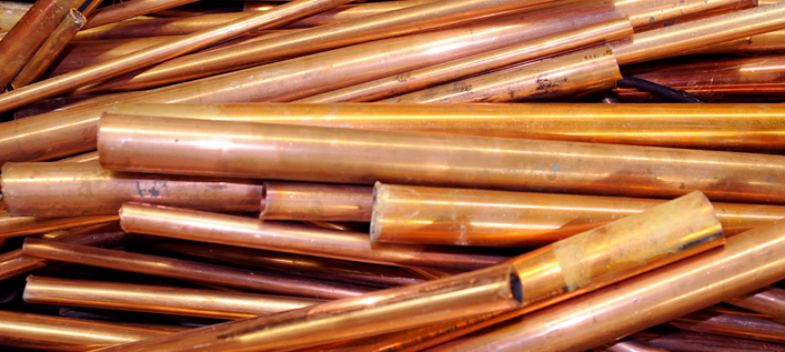 Clean copper tube No. 1 Candy grade - plumbing scrap without solder