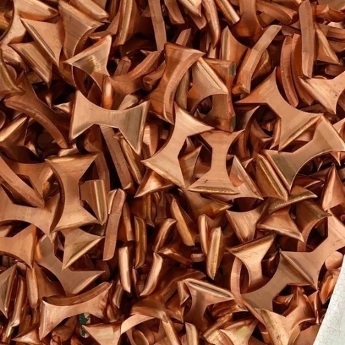 Copper punchings scrap 99% - clean bus bar offcuts for smelting
