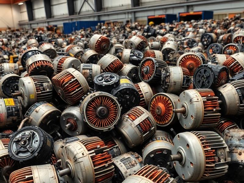 Electric motor scrap — industrial motors with copper windings for recycling and export