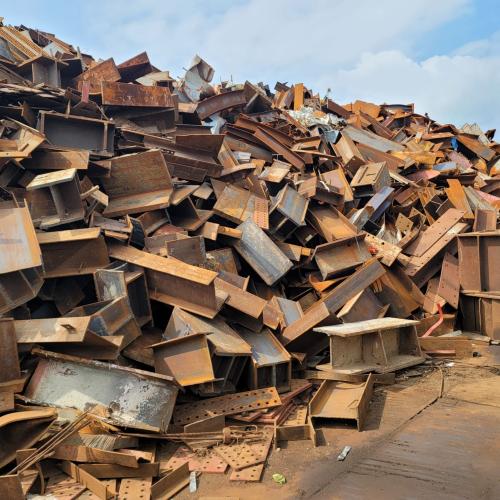 HMS 1 and 2 heavy melting steel scrap 80:20 ratio loaded for export at the Port of Rotterdam