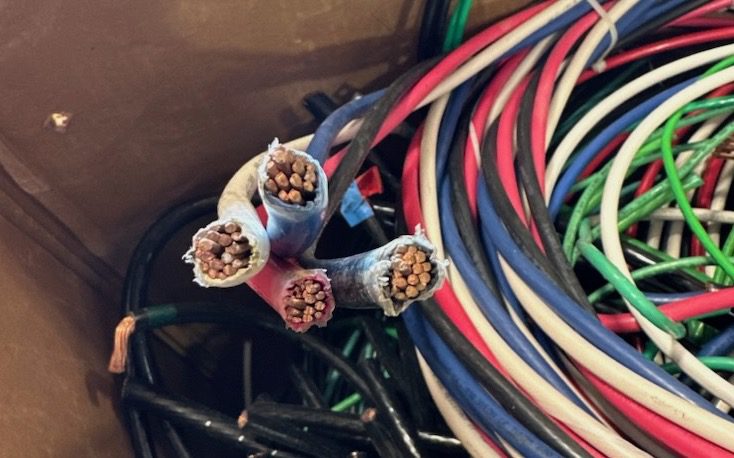 Copper cable scrap insulated - XLPE wire for granulation processing