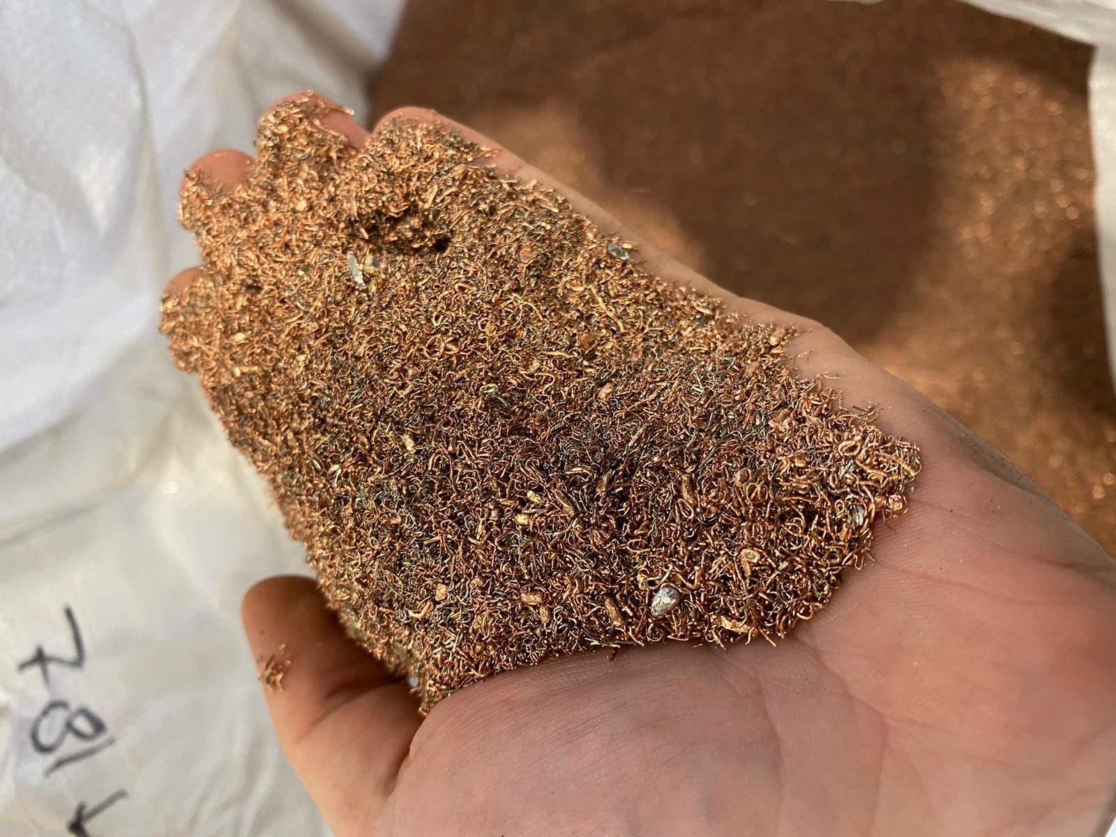 Cable recovered copper granules - brass production grade material