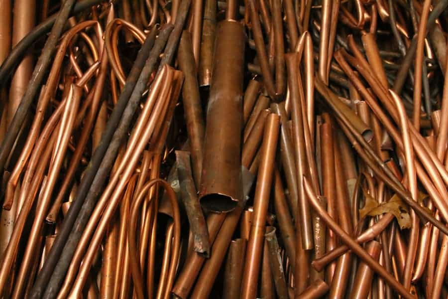 No. 2 copper tube scrap with solder - HVAC plumbing recycling material