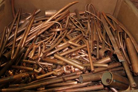 Soldered copper tube scrap No. 2 - refinery brass grade material